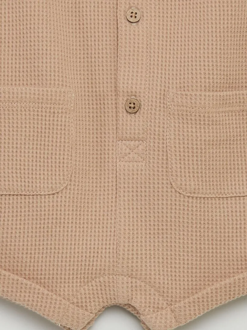 PELELE DE NIDO DE ABEJA + BUCKET  2 PIEZAS  BEIGE