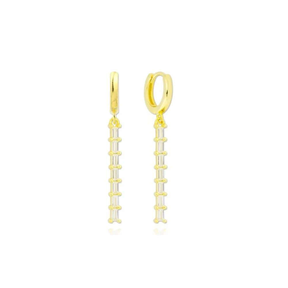 Pendiente Clamart Blanco Oro