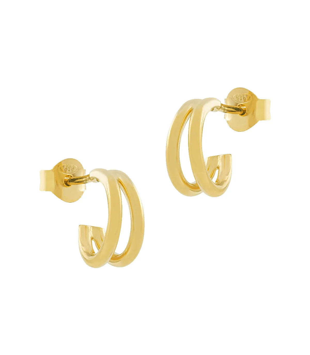 PENDIENTES ITEMPORALITY CALA DOBLE ARO PLATA BAñO ORO  SEA200331