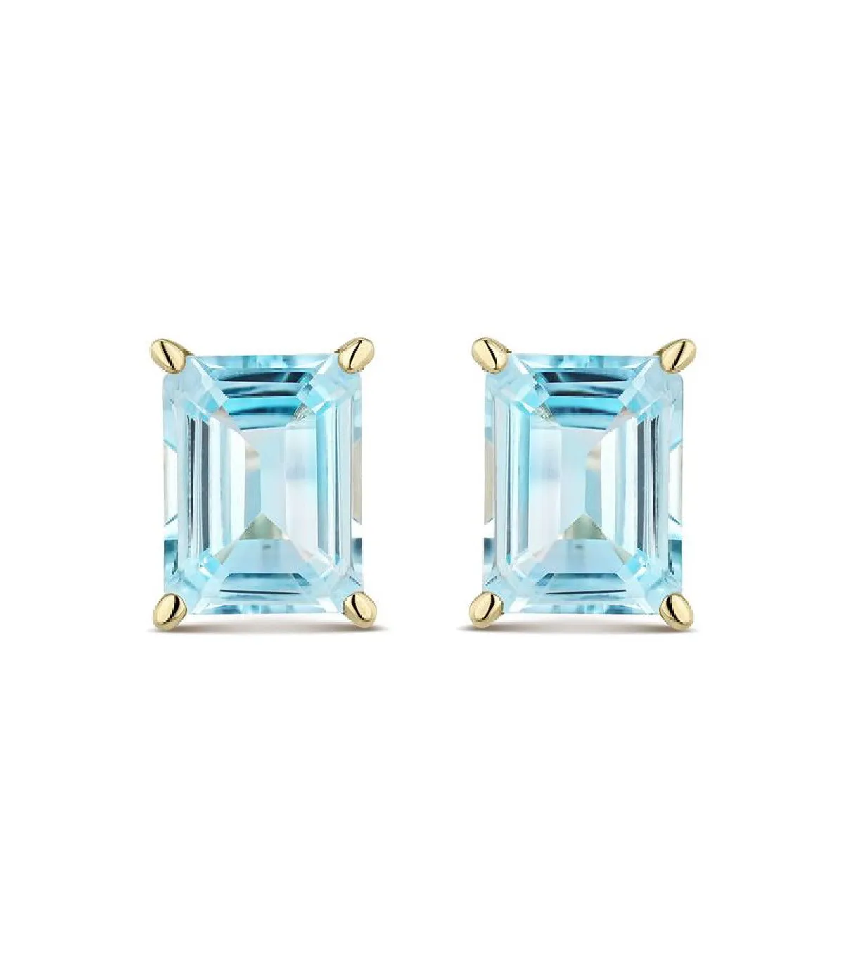 PENDIENTES LITTA FIORE ORO AMARILLO TOPACIOS AZULES  LEA215805UU