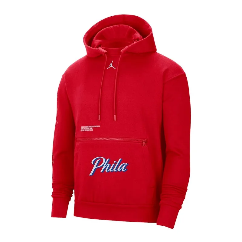 PHILADELPHIA 76ERS JORDAN FLEECE PULLOVER STATEMENT HOODIE (JUNIOR)
