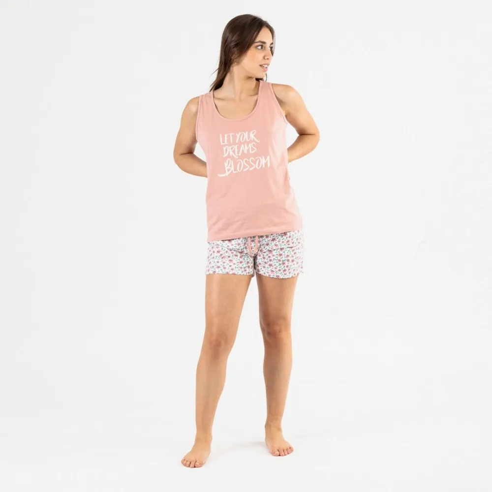 Pijama corto algodón Vita rosa