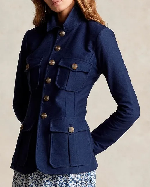 Polo Ralph Lauren Blazer de mujer abotonada y múltiples bolsillos