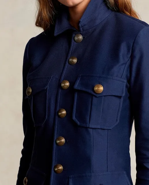 Polo Ralph Lauren Blazer de mujer abotonada y múltiples bolsillos