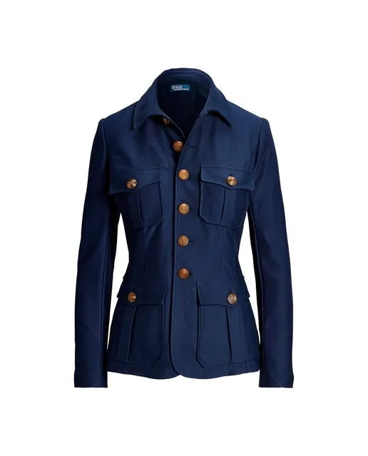 Polo Ralph Lauren Blazer de mujer abotonada y múltiples bolsillos