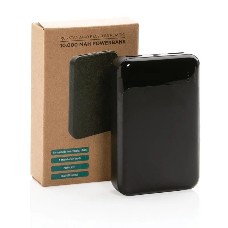 Power bank de plástico reciclado RCS de 10.000 mAh