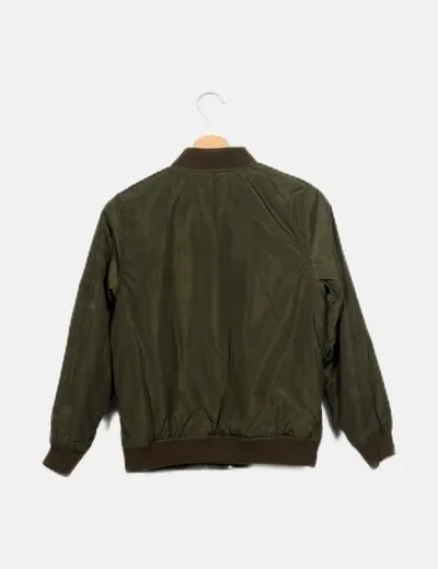 Primark Bomber verde básica