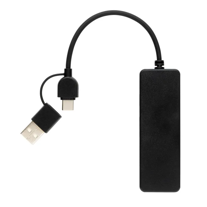 Puerto USB RCS de plástico reciclado con doble entrada