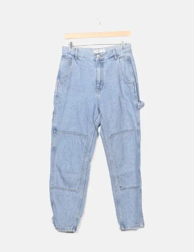 Pull&Bear Denim azul múltiples bolsillos