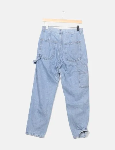 Pull&Bear Denim azul múltiples bolsillos