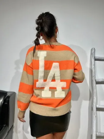 Punto Rayas L.A. Taupe/Naranja
