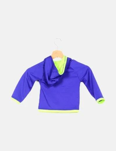 Quechua Chaqueta deportiva azul detalles flúor