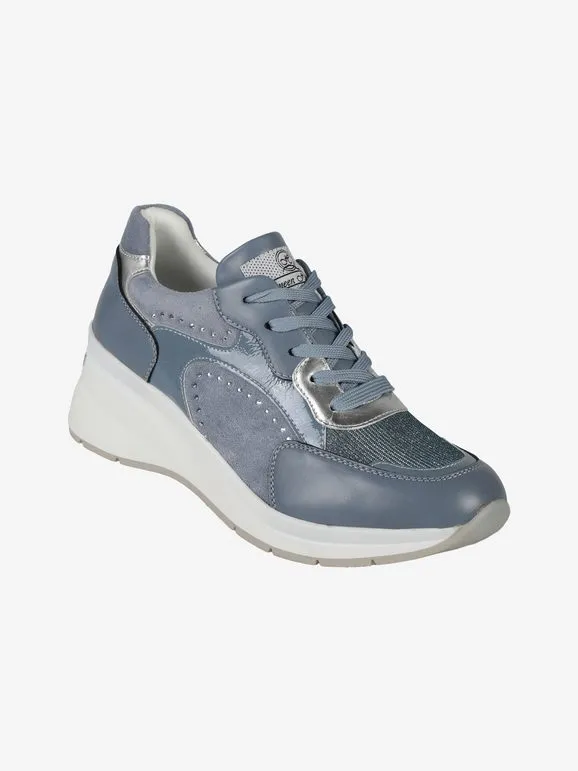 Queen Helena Zapatillas de mujer con cordones y cuña.