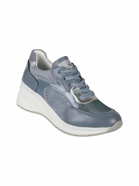 Queen Helena Zapatillas de mujer con cordones y cuña.
