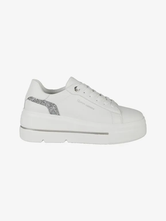 Queen Helena Zapatillas de mujer con plataforma y purpurina.