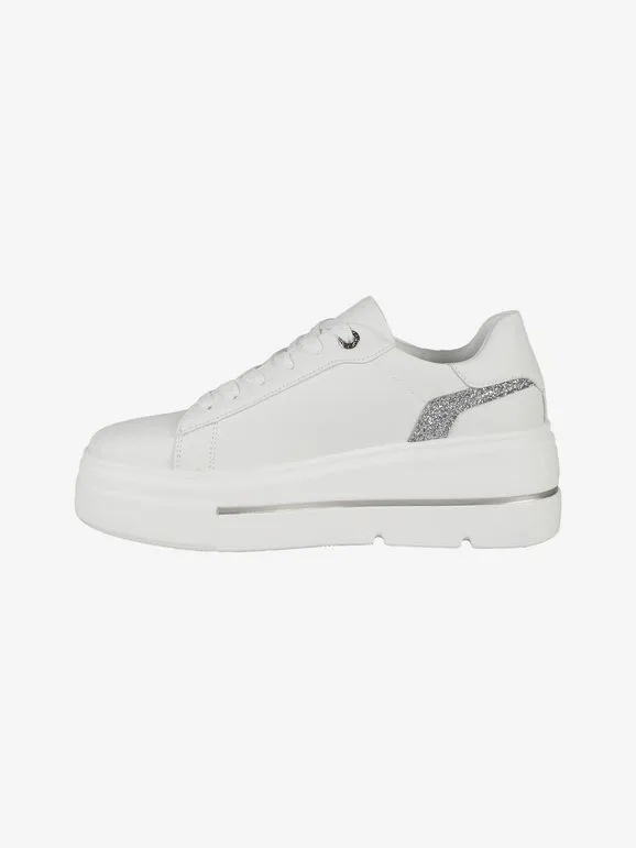 Queen Helena Zapatillas de mujer con plataforma y purpurina.