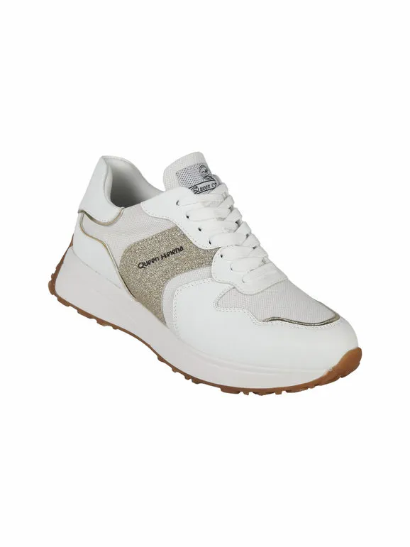 Queen Helena Zapatillas de mujer con purpurina y cuña.