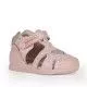 Sandalias abotinadas Biomecanics rosas con estampados de corazones
