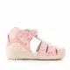 Sandalias abotinadas Biomecanics rosas con varios dibujos estampados