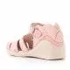 Sandalias abotinadas Biomecanics rosas con varios dibujos estampados