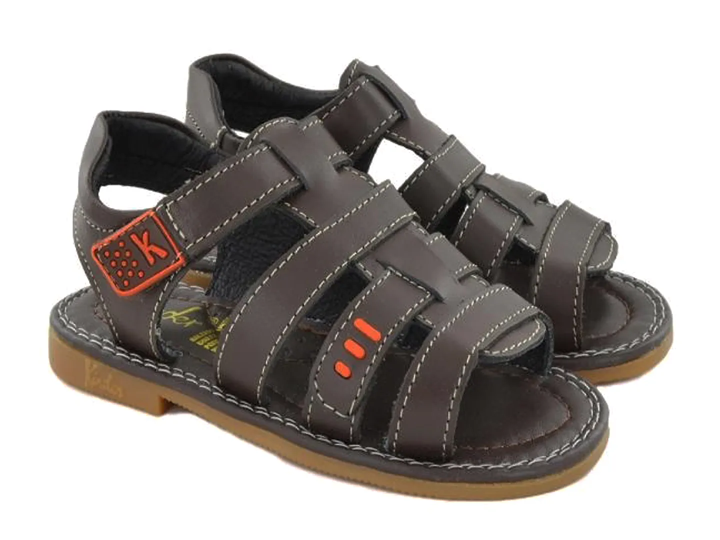 Sandalias Kinder 6111 Cafe Para Niño