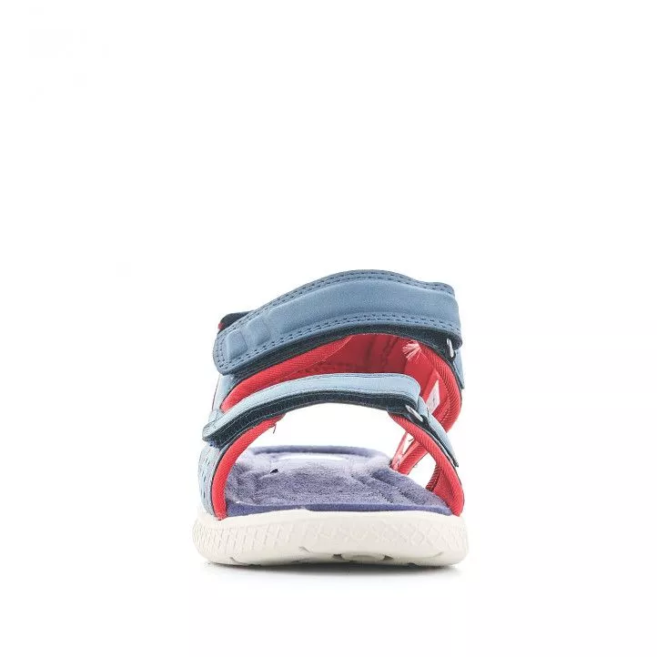 sandalias LEVIS KIDS azules con detalles en rojo