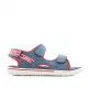 sandalias LEVIS KIDS azules con detalles en rojo