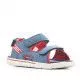 sandalias LEVIS KIDS azules con detalles en rojo