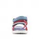 sandalias LEVIS KIDS azules con detalles en rojo