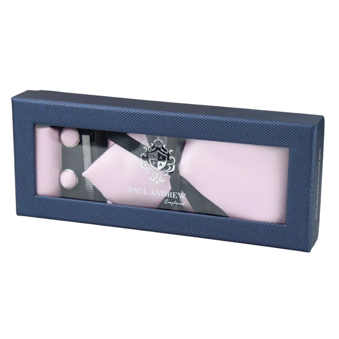 Satin Silk Tie Gift Set de bolsillo Papet Square Links Tat Satin brillante