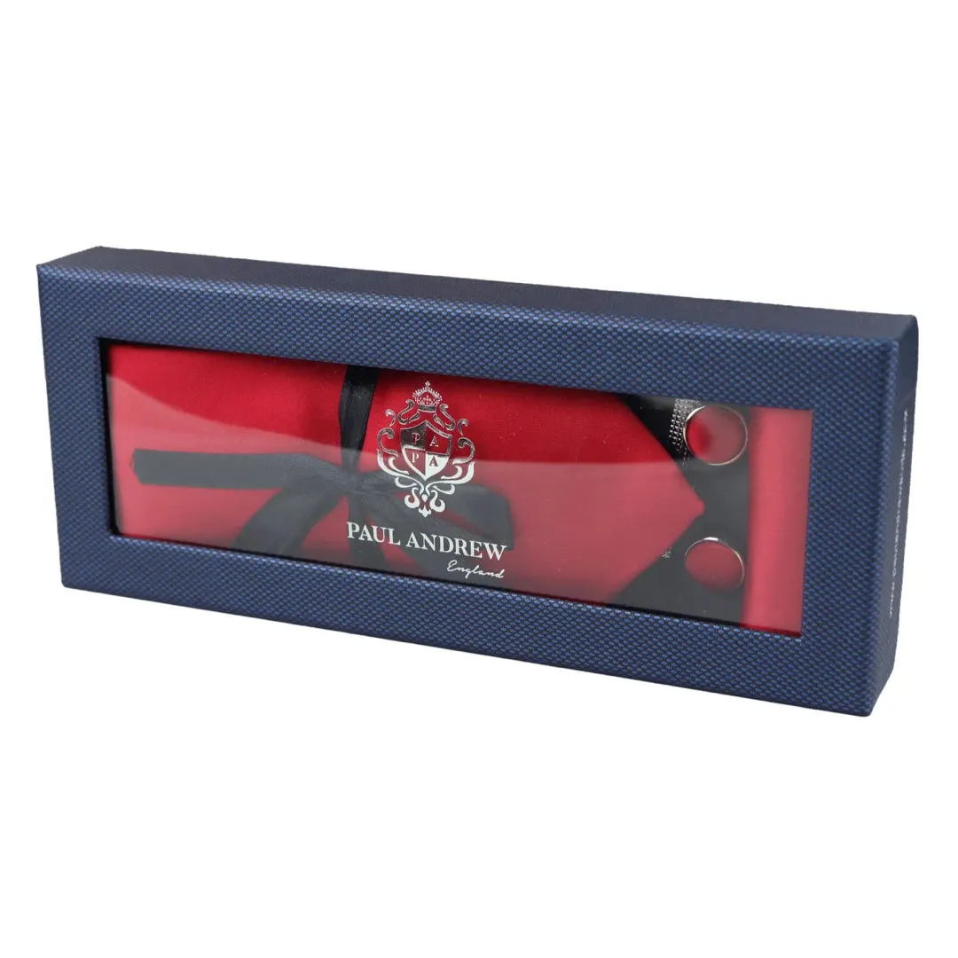 Satin Silk Tie Gift Set de bolsillo Papet Square Links Tat Satin brillante