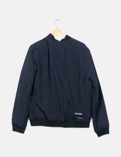 Selected Chaqueta bomber azul marino
