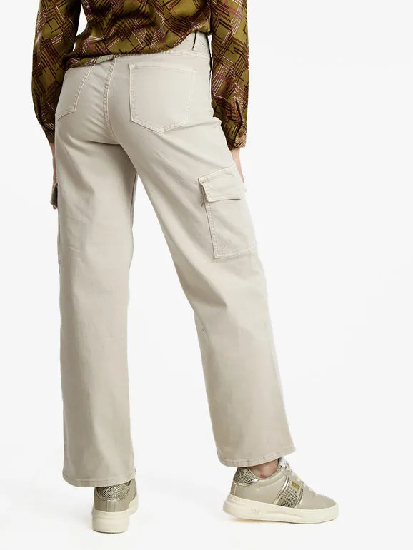 Sexy Sense Pantalón ancho de mujer con bolsillos grandes