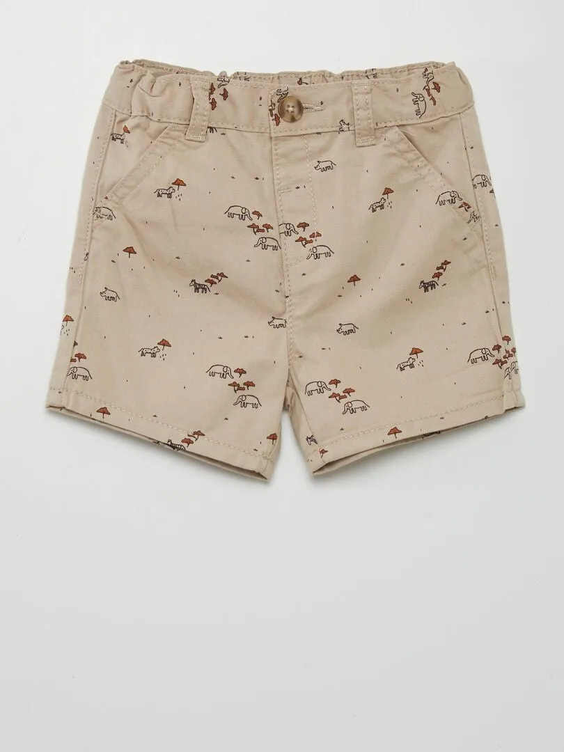 SHORT CHINO DE SARGA  BEIGE