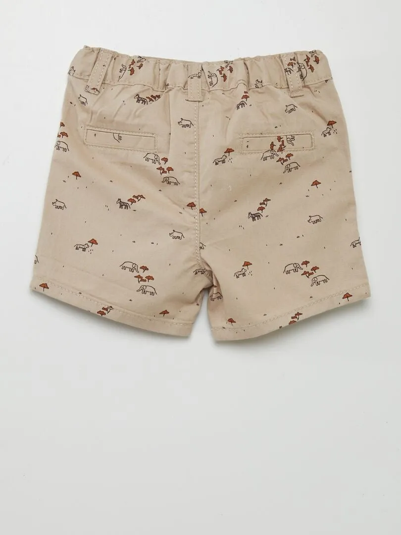 SHORT CHINO DE SARGA  BEIGE