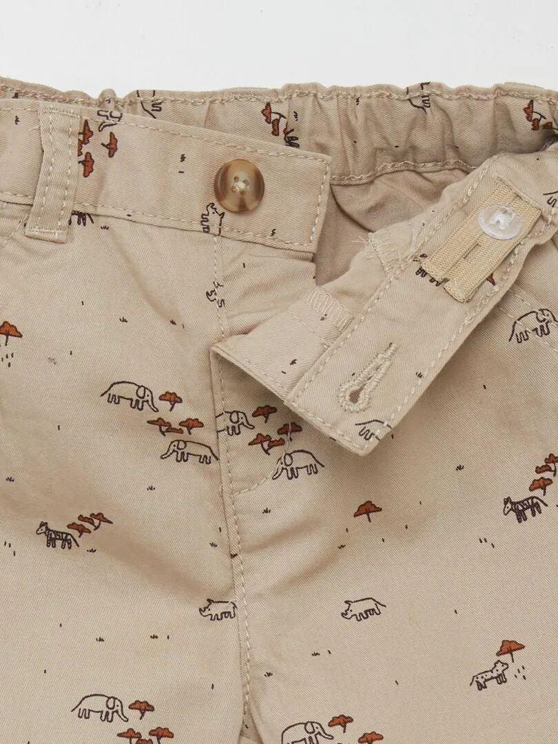 SHORT CHINO DE SARGA  BEIGE