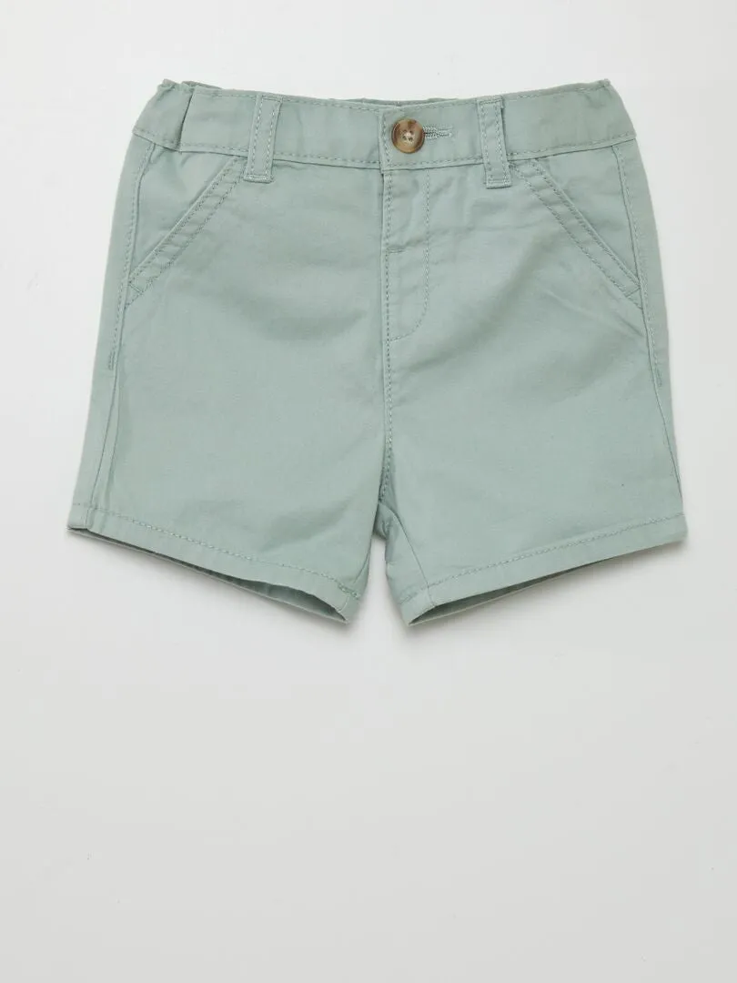 SHORT CHINO DE SARGA  VERDE
