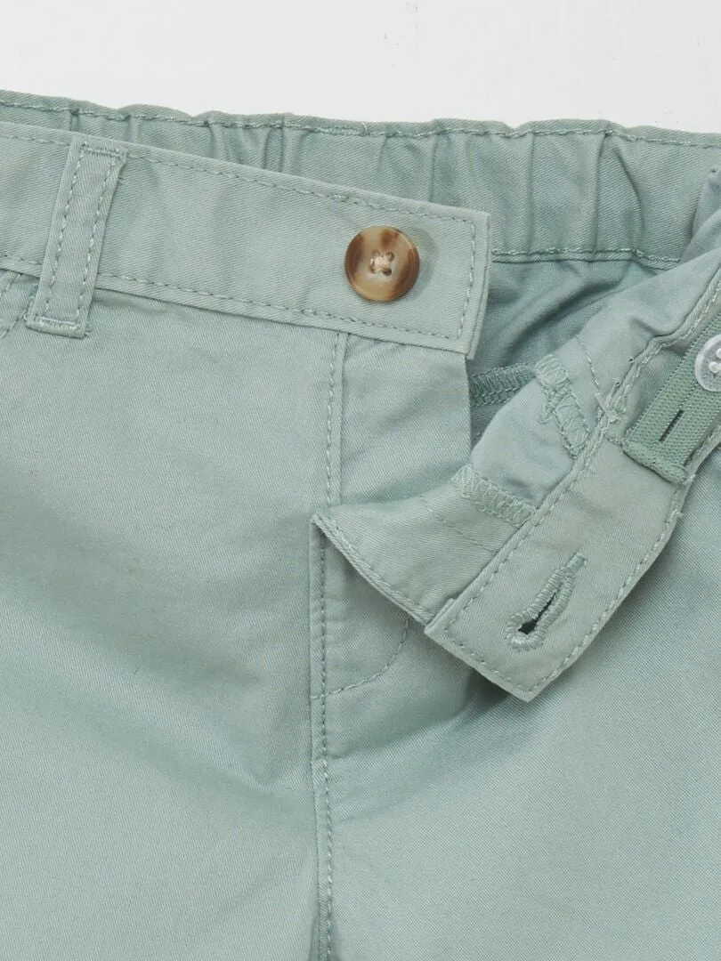 SHORT CHINO DE SARGA  VERDE