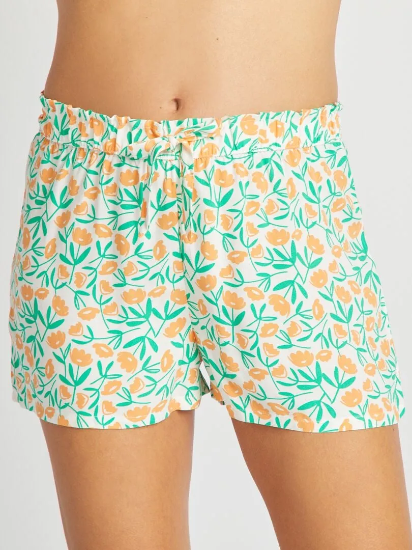 SHORT DE PIJAMA VAPOROSO  BLANCO