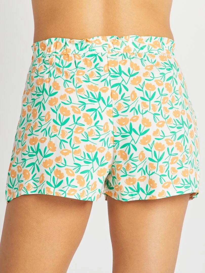 SHORT DE PIJAMA VAPOROSO  BLANCO