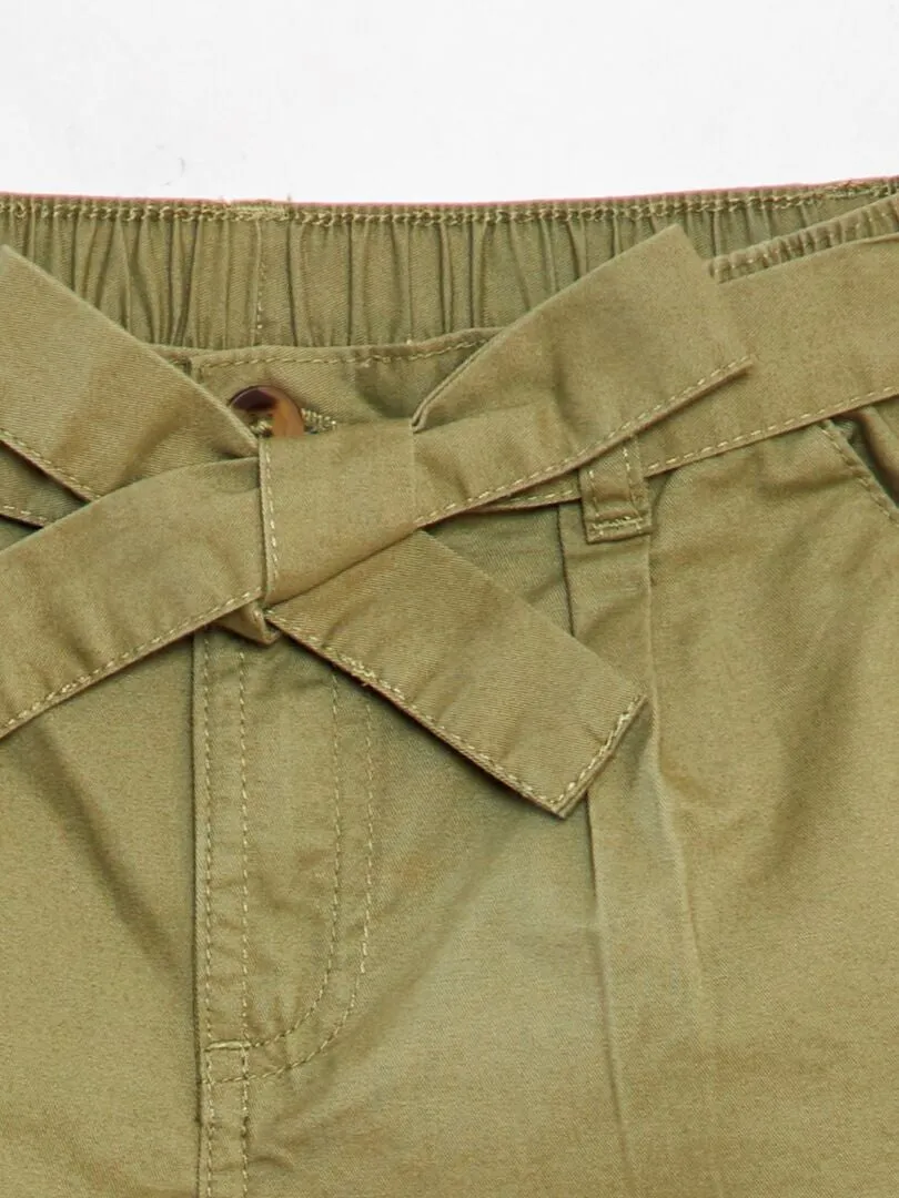 SHORT DE POPELINA  VERDE