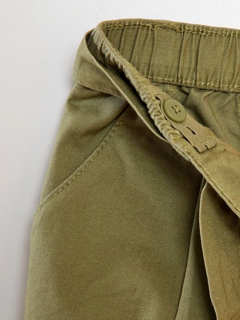SHORT DE POPELINA  VERDE