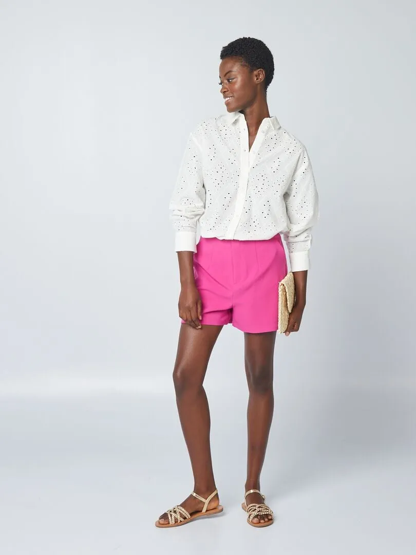SHORT DE TIRO ALTO SMART  ROSA