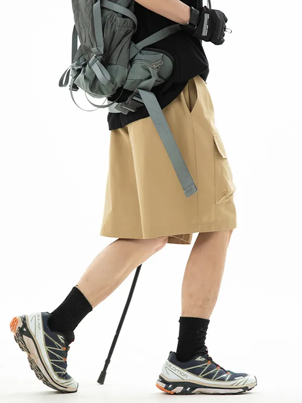 Shorts cargo holgados con múltiples bolsillos para hombre