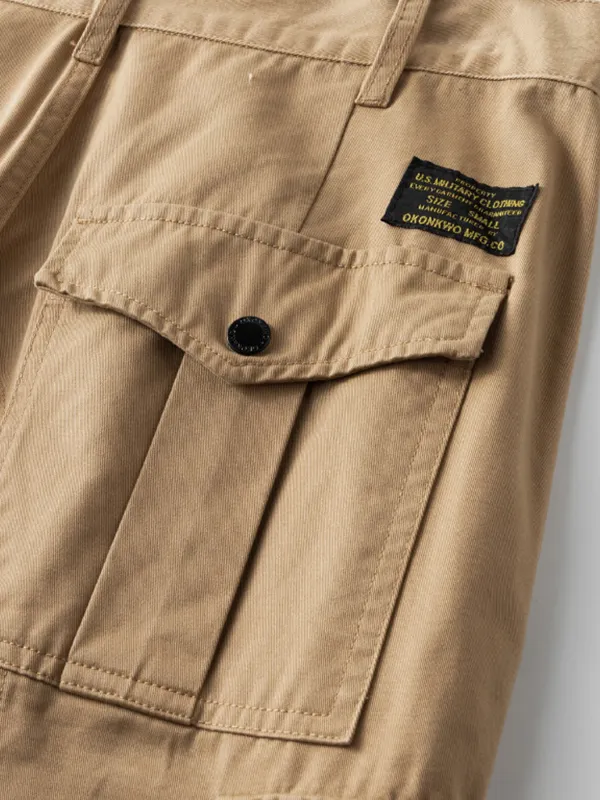 Shorts cargo sueltos con múltiples bolsillos para hombre