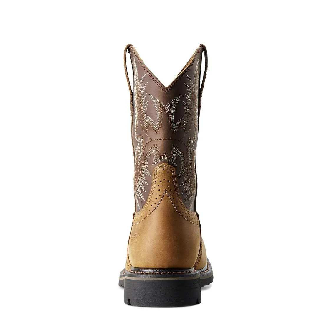 SIERRA STEELTOE WIDE SQUARE TOE WORK BOOT AGED BARK