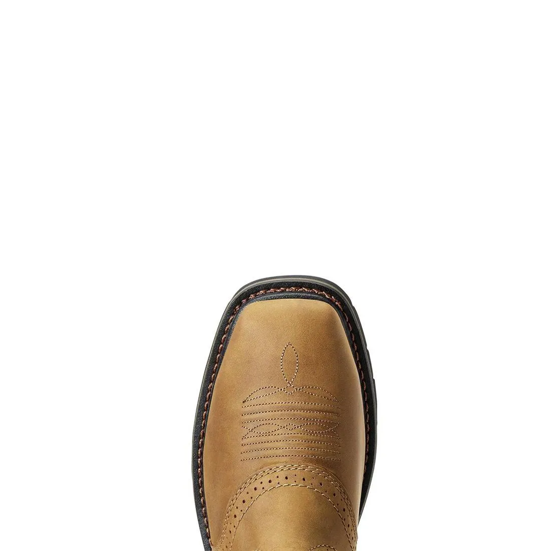 SIERRA STEELTOE WIDE SQUARE TOE WORK BOOT AGED BARK