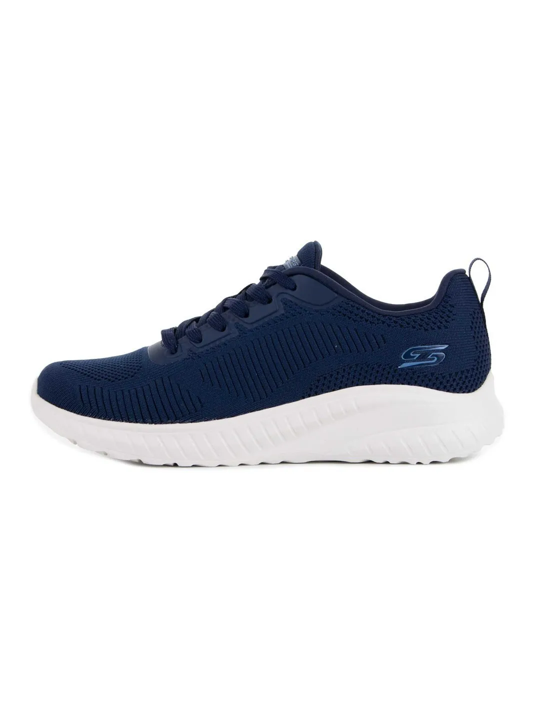 SKECHERS  ZAPATILLAS AZUL MARINO BOBS SQUAD CHAOS FACE OFF MUJER