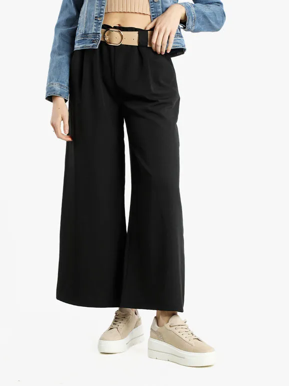 Solada Pantalón palazzo de mujer con cinturón
