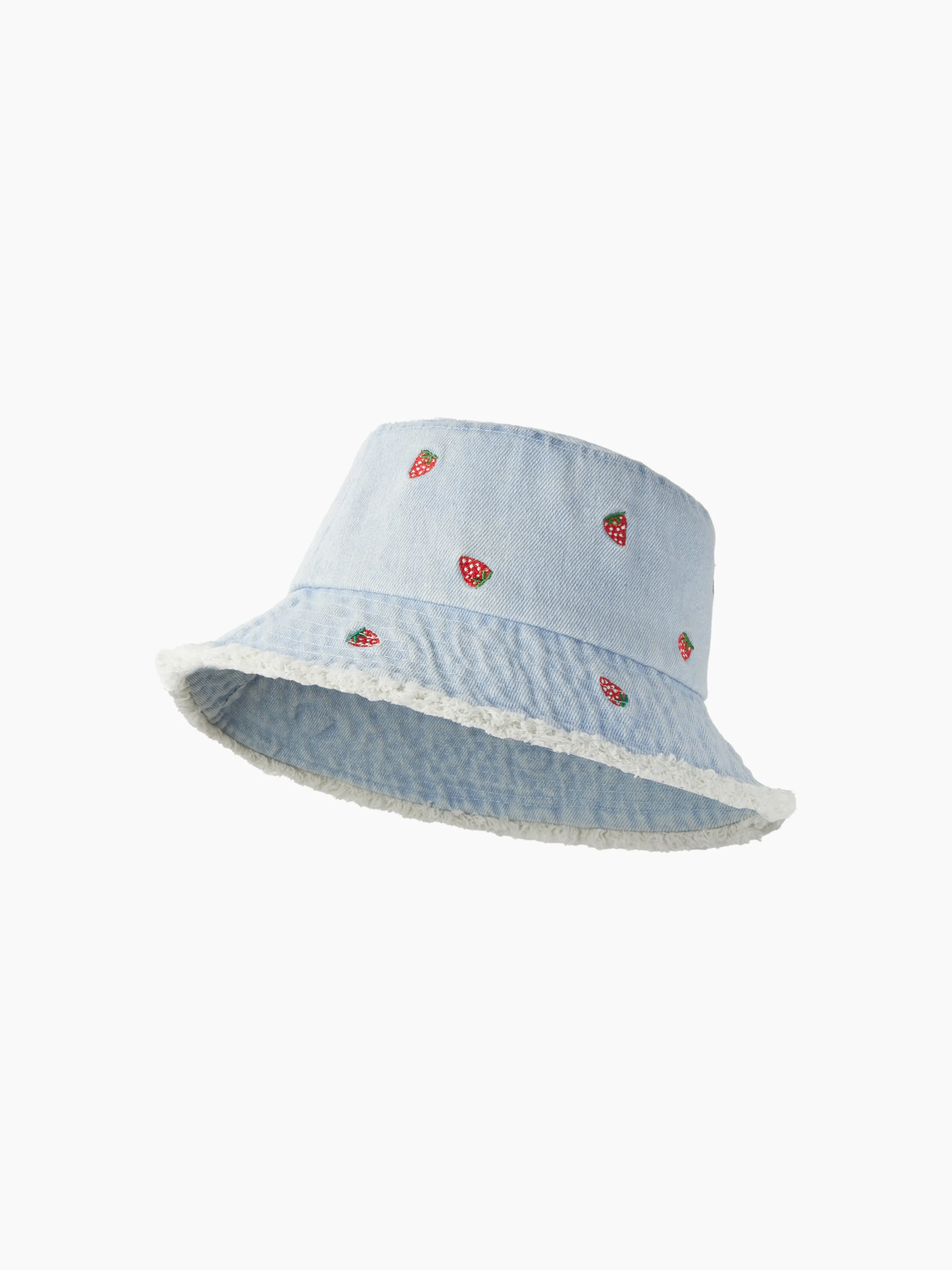  Sombrero de Cubo de Denim de Fresa